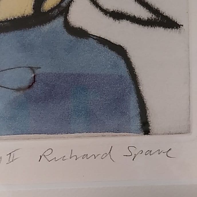 リチャード・スペア　版画　「日本の花器とゆり」