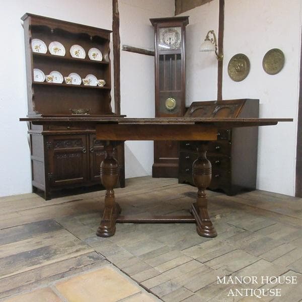 イギリス アンティーク 家具 ドローリーフテーブル ダイニング 英国 6063d