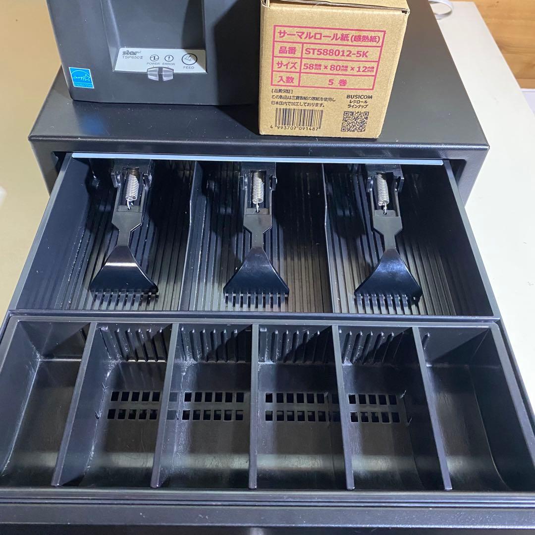 サーマルプリンター＆ドロアー　◼︎TSP650II スター◼︎精密レジロール付き