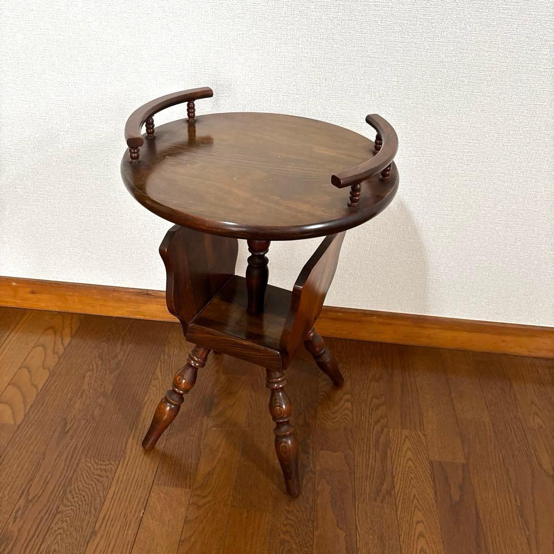 【良品】飛騨産業 サイドテーブル ティーテーブル ヴィンテージ