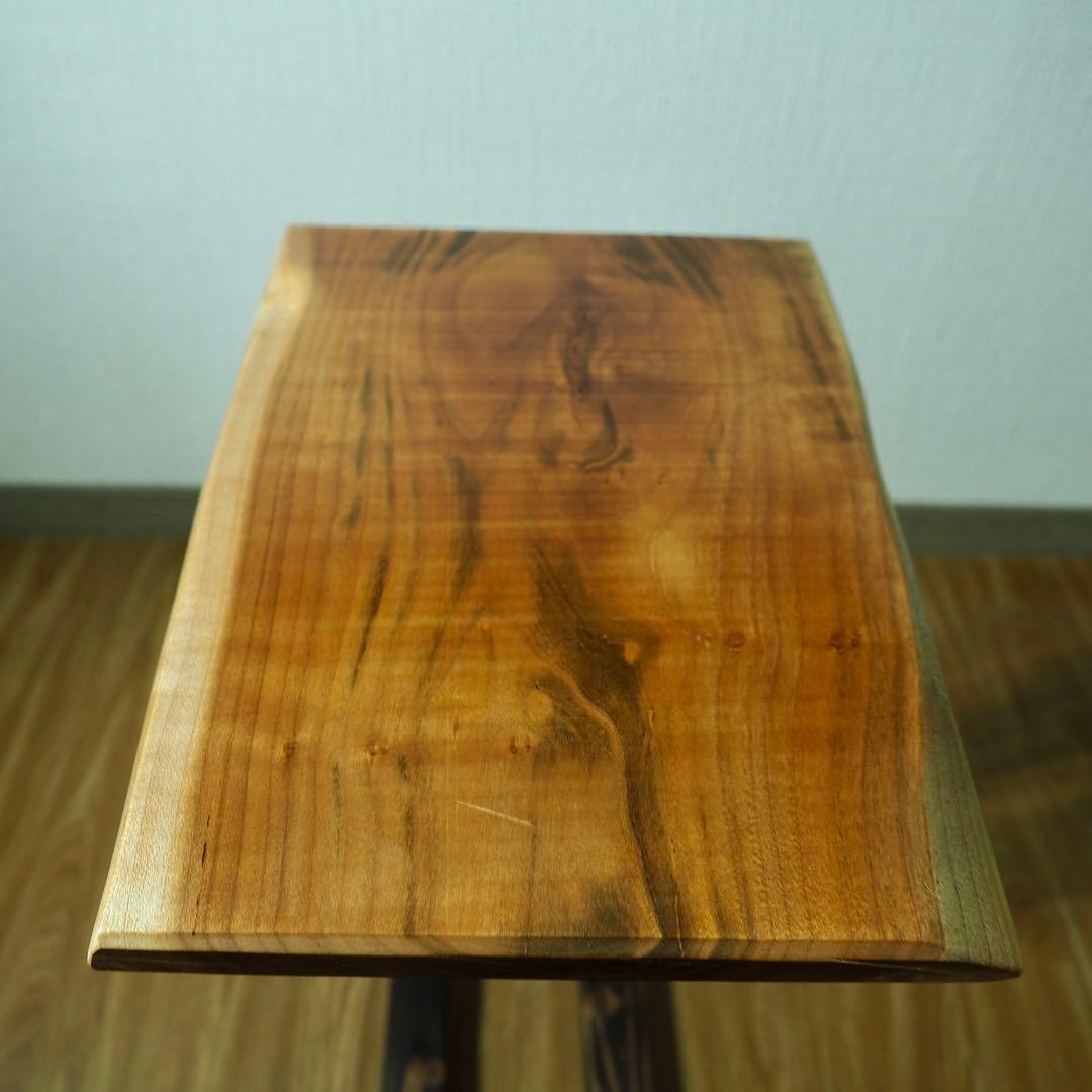 天然木 一枚板 サイドテーブル 無垢材 一点物 ナチュラル家具