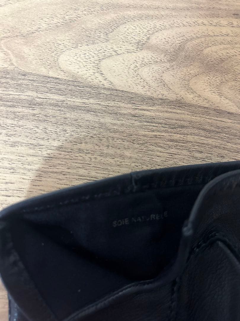 HERMES エルメスメンズレザー手袋 Hバックル付きブラック