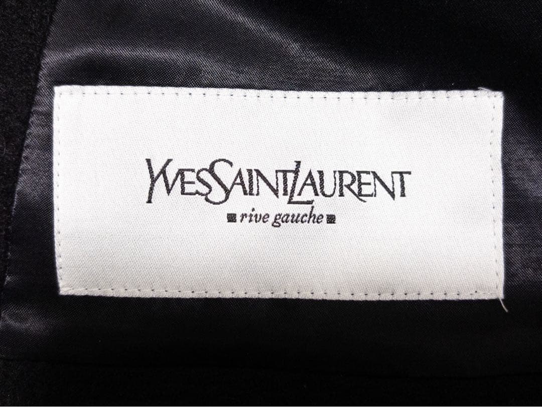 イヴサンローラン ベルテッド コート 46 ブラック Y2K イタリア製