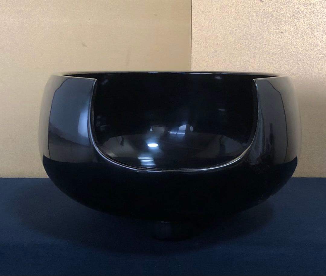 《R》茶道具 黒真塗 土風炉 崇雲 底瓦 元箱　260126く1