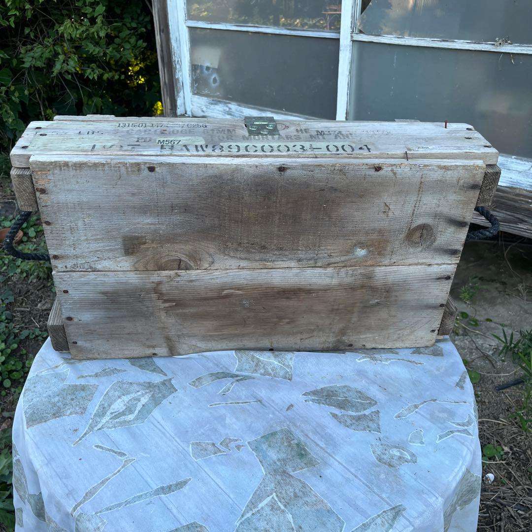 ビンテージ　米軍　木製弾薬箱