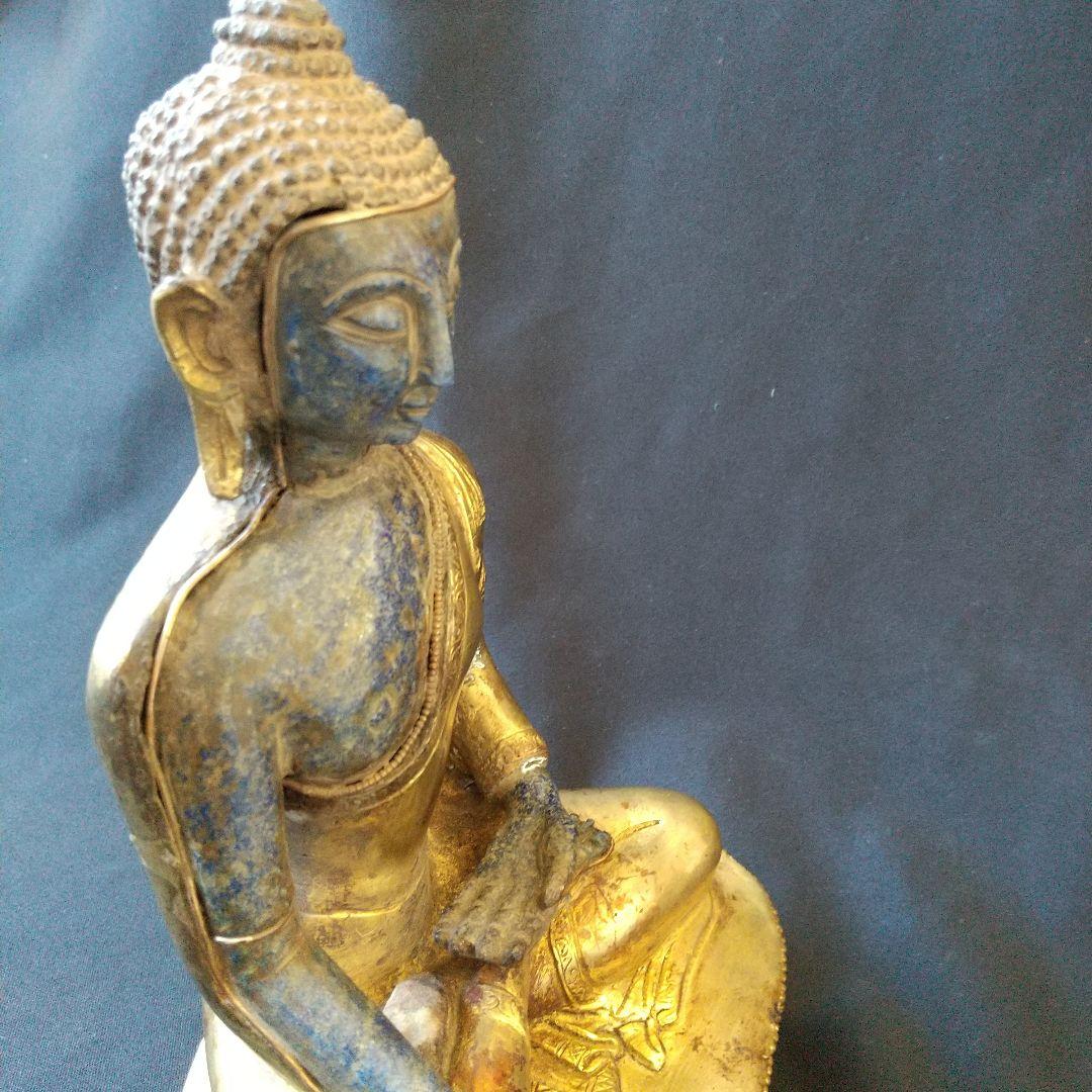 金銅  ラピスラズリ  仏像  貴重  骨董  茶道具