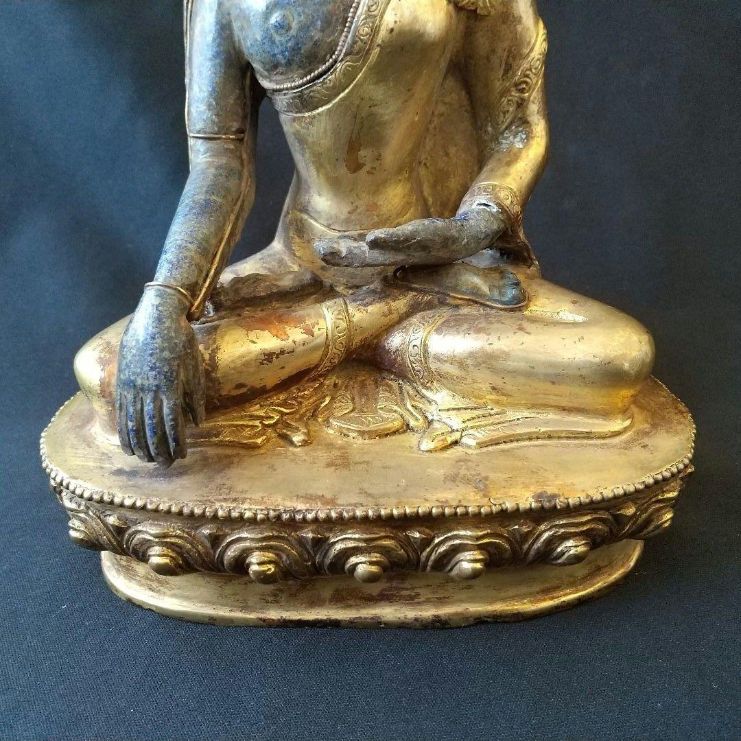 金銅  ラピスラズリ  仏像  貴重  骨董  茶道具