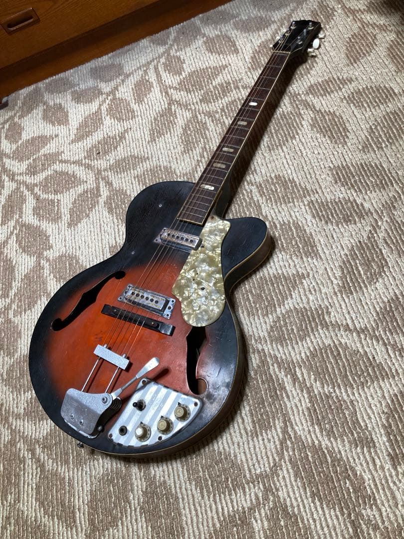 値下げ、ジャパンヴィンテージ 60年代フルアコタイプ(TEISCO製の可能性大)