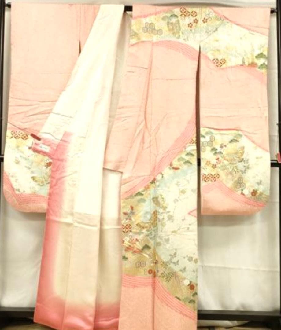 振袖 フルセット5点サイズM総絞り　蝶々金銀箔　売り切り終了