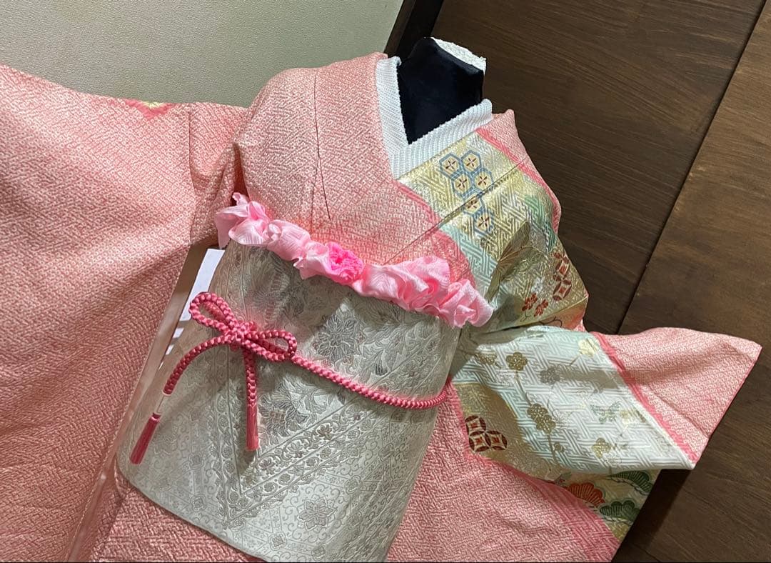 振袖 フルセット5点サイズM総絞り　蝶々金銀箔　売り切り終了