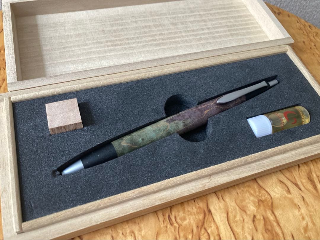 激レア　野原工芸　スリムボールペン　カエデ2色染め
