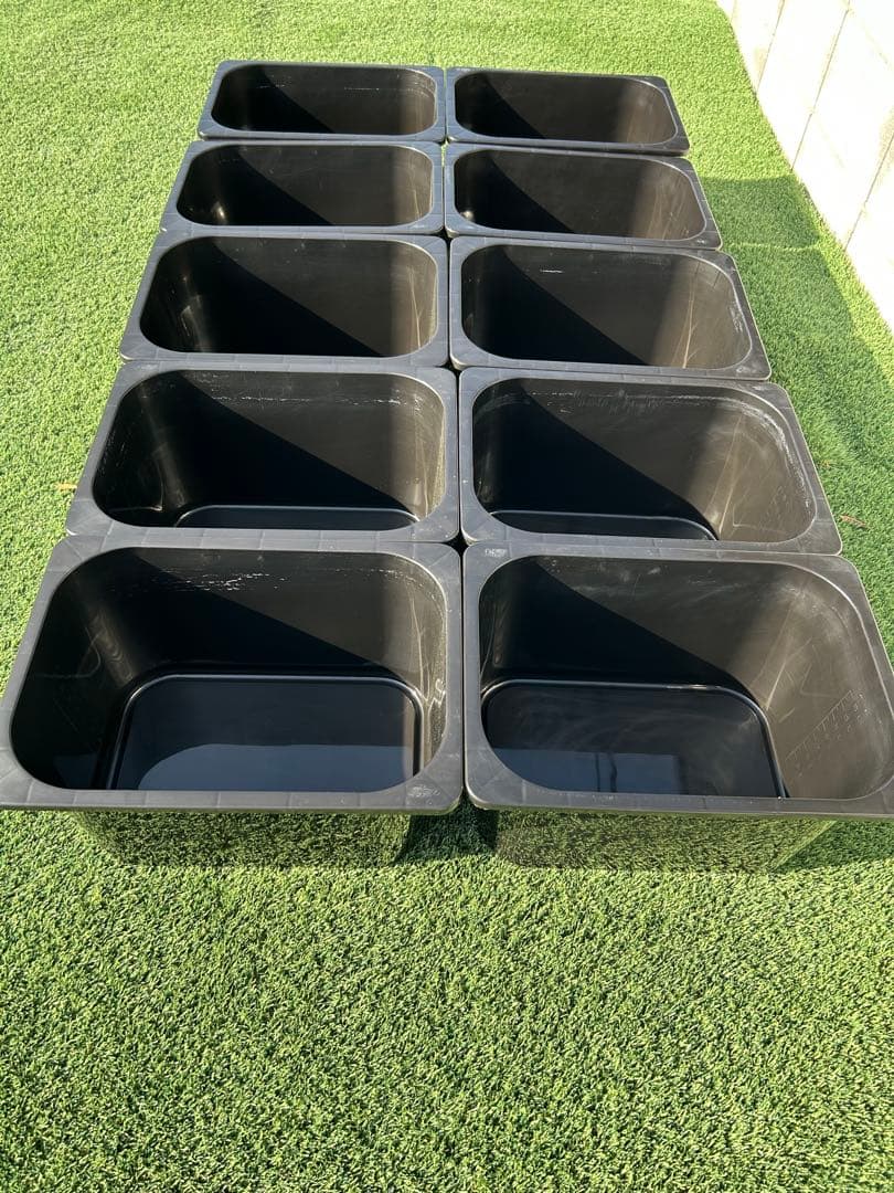 いぶきオリジナル　メダカ飼育舟18Ｌ黒１０個セット