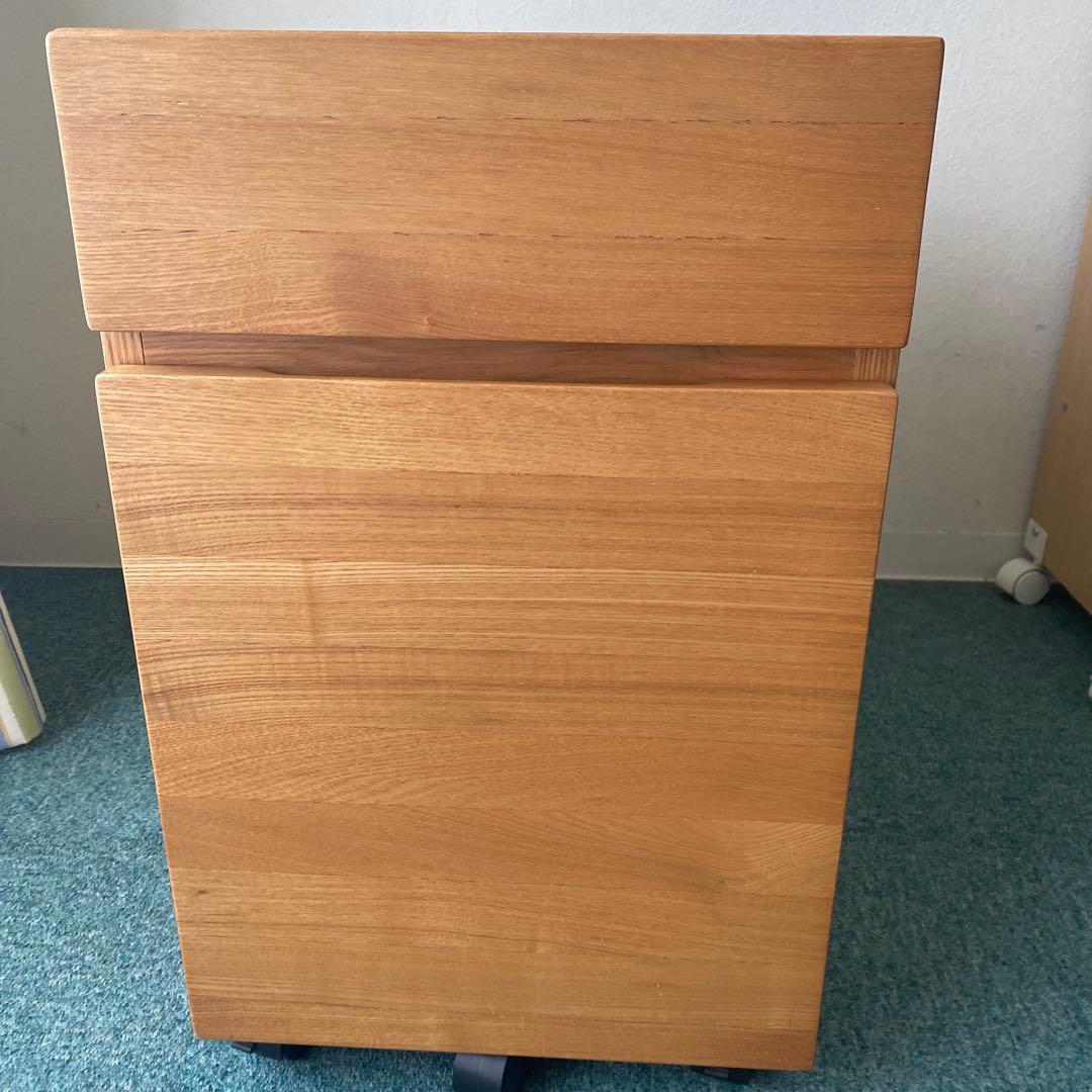 【無印】　デスクキャビネット✳︎タモ材 【廃盤品】
