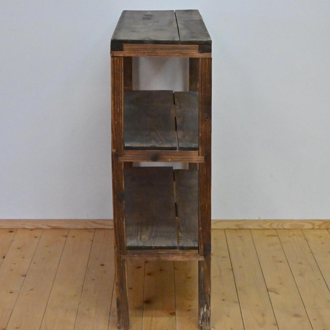 【アンティーク棚】昭和40年代の棚・木製ディスプレイ棚・昭和レトロ・静岡受取OK