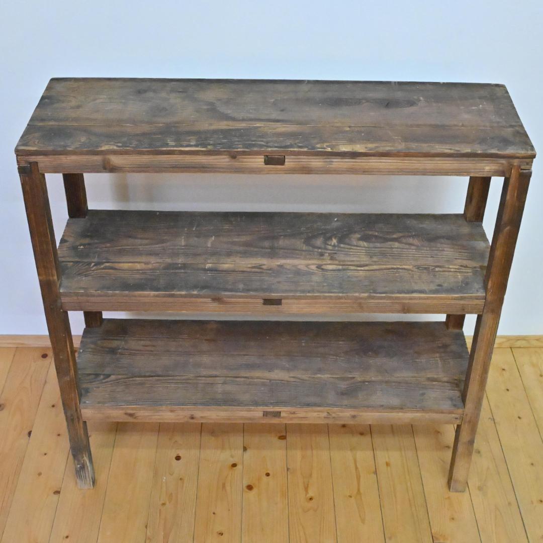 【アンティーク棚】昭和40年代の棚・木製ディスプレイ棚・昭和レトロ・静岡受取OK