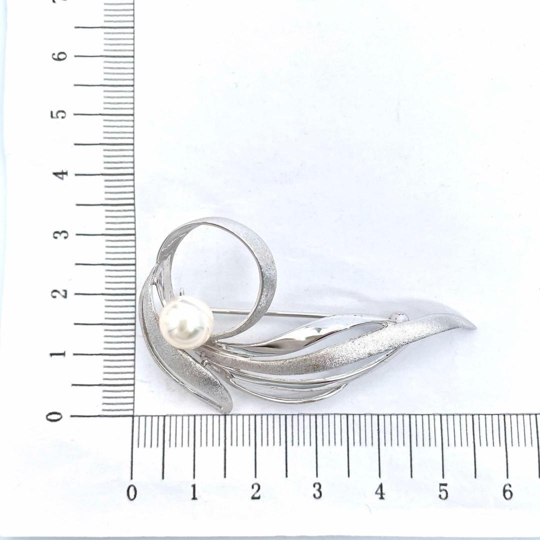 タサキ パール 8.0mm ブローチ セレモニー 卒業式 入学式 シルバー 箱