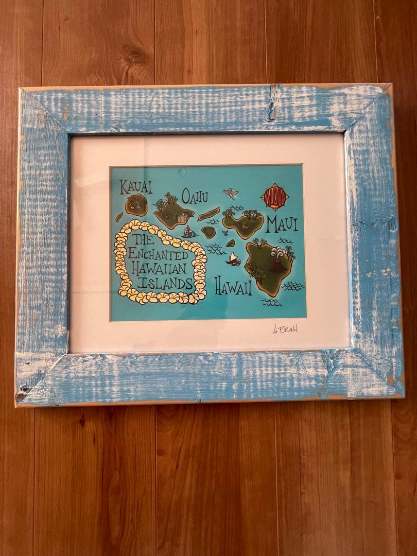 絵画 Heather Brown Hawaii Map