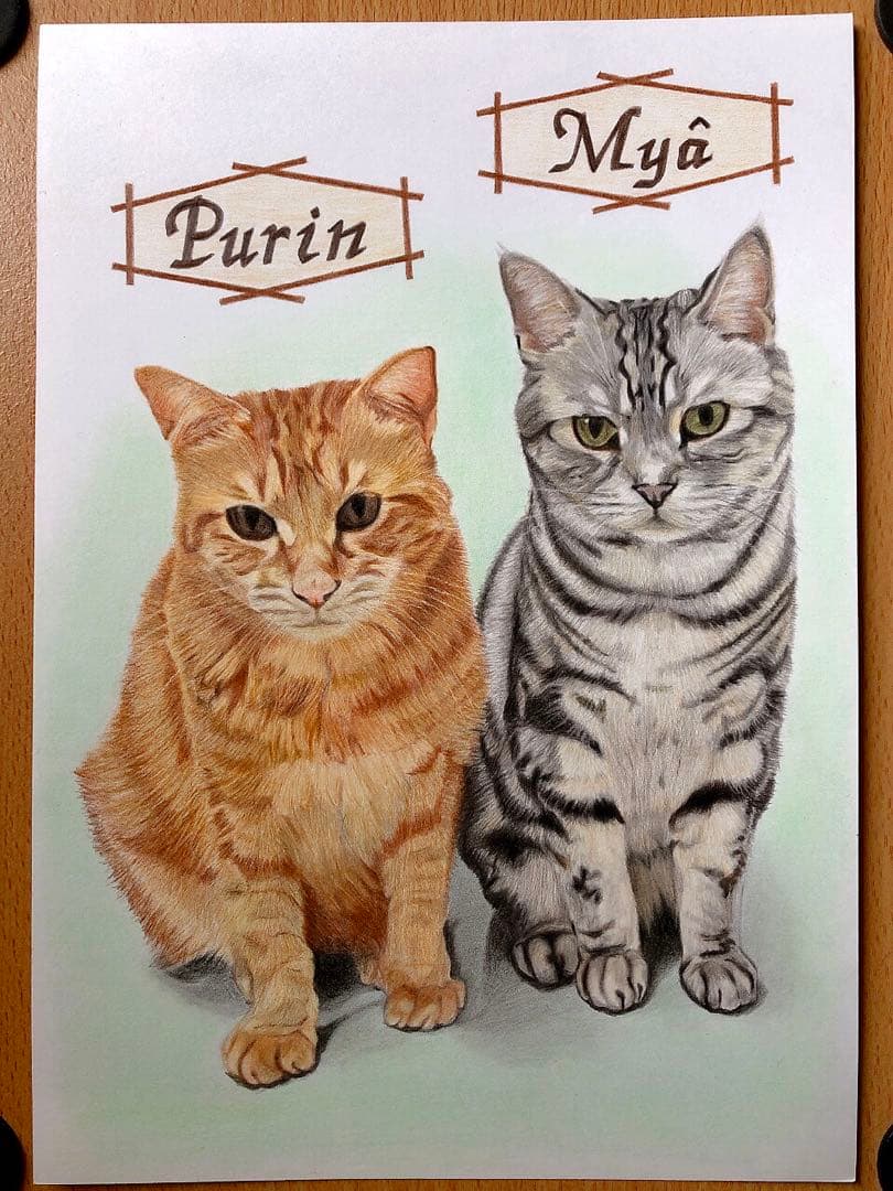 色鉛筆画　ぷりんページ