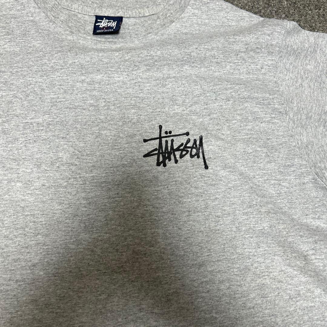 90s Stüssy ドラゴン Tシャツ グレー USA製