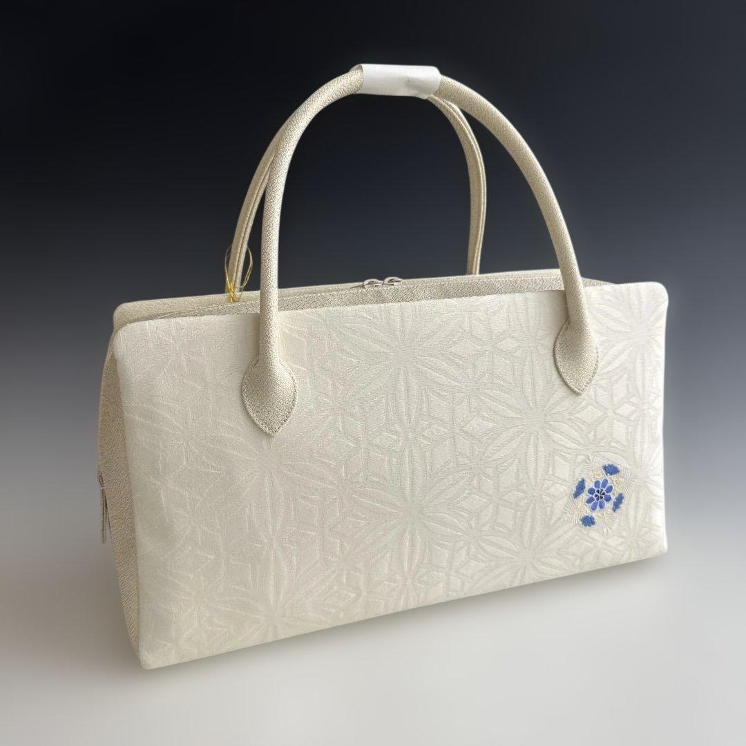 新品未使用 ！！刺繍入り！！京都 西陣 正絹 帯使用 利休バッグ　25122