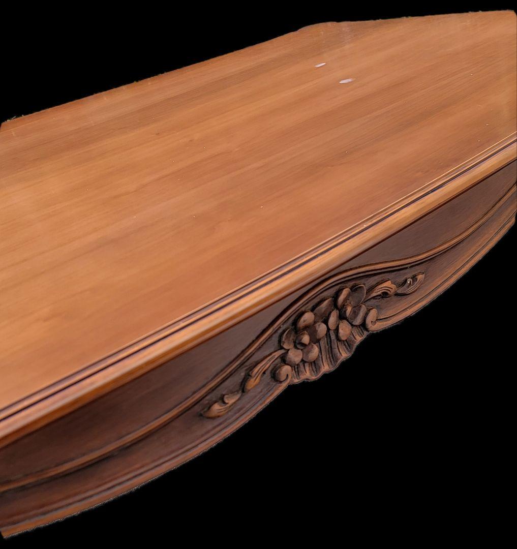 ドマーニセンターテーブル机 猫脚 彫刻 karimoku domani