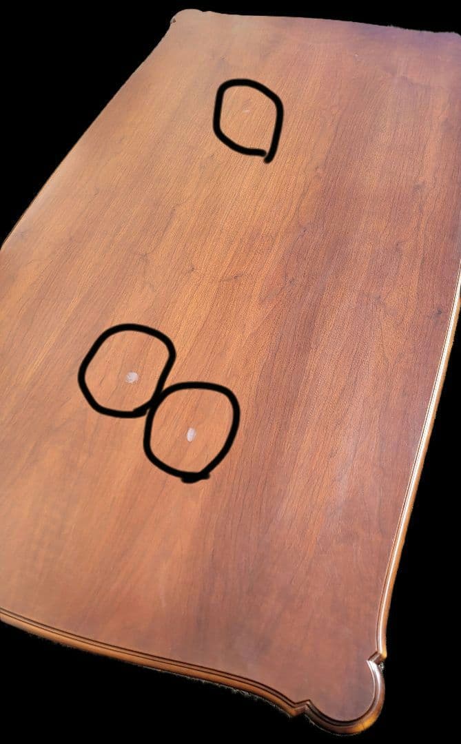 ドマーニセンターテーブル机 猫脚 彫刻 karimoku domani