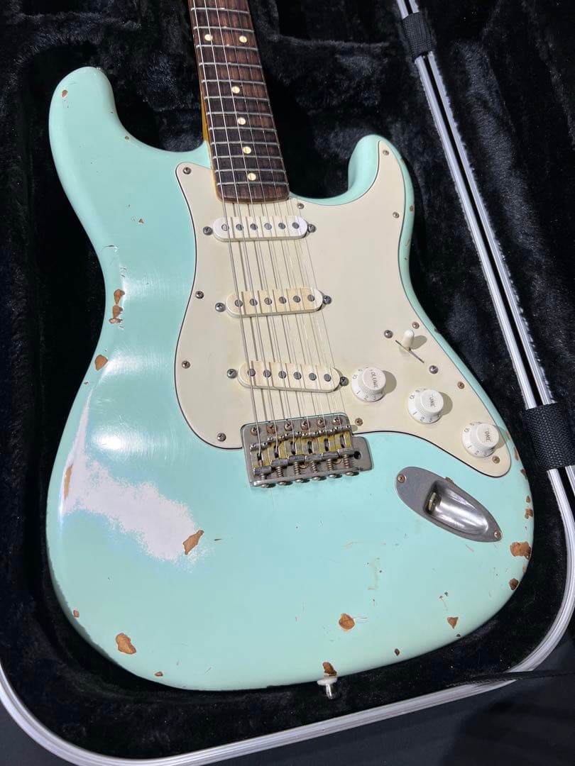 ギター nash guitars S63 Ash aging surf green