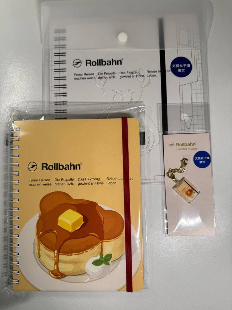 文具女子博限定ロルバーンカスタム　パンケーキ　ケース　チャーム　３点セット