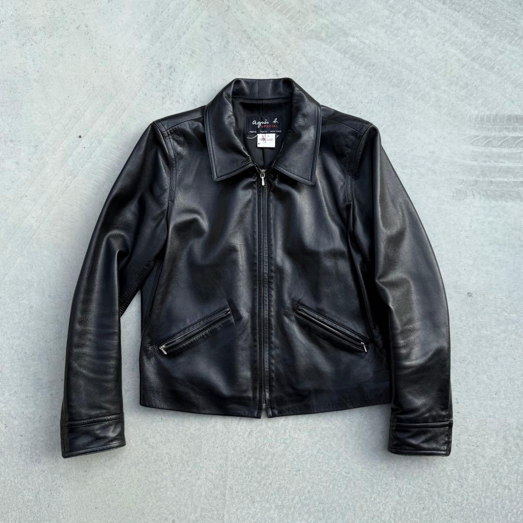 【サイズ2】90s agnès b special leather jacket