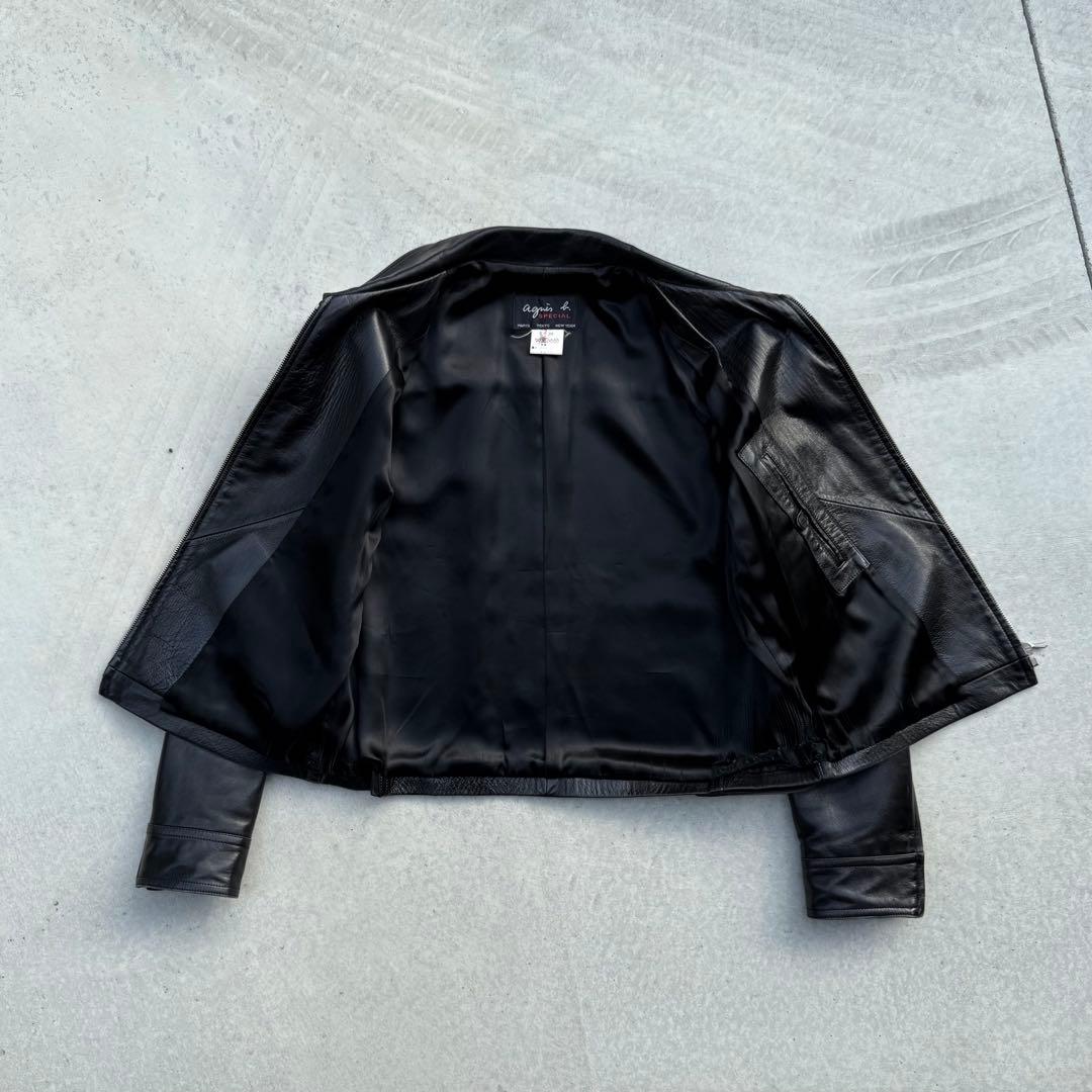 【サイズ2】90s agnès b special leather jacket