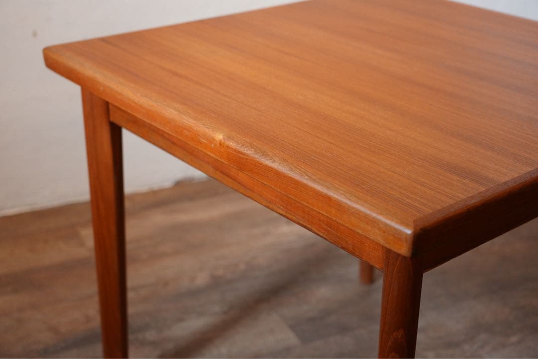 デンマーク ヴィンテージ ドローリーフ ダイニングテーブル 木製 チーク 北欧