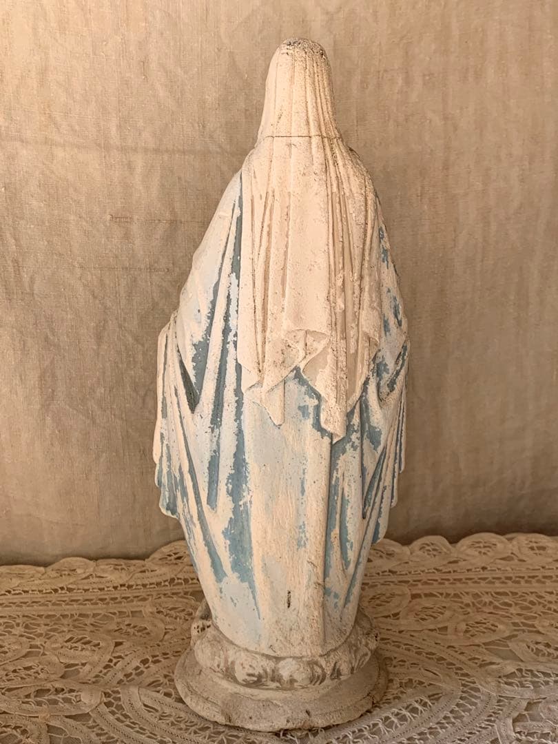 フランスアンティーク 聖母マリア 無限罪のマリア 石膏像