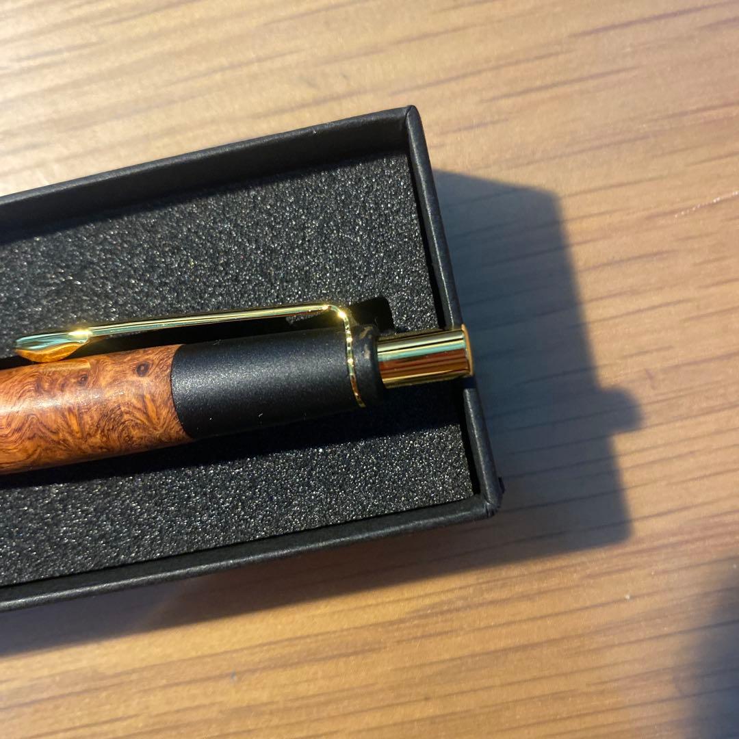 あけぼの工房本花梨瘤シャーペン真鍮金具