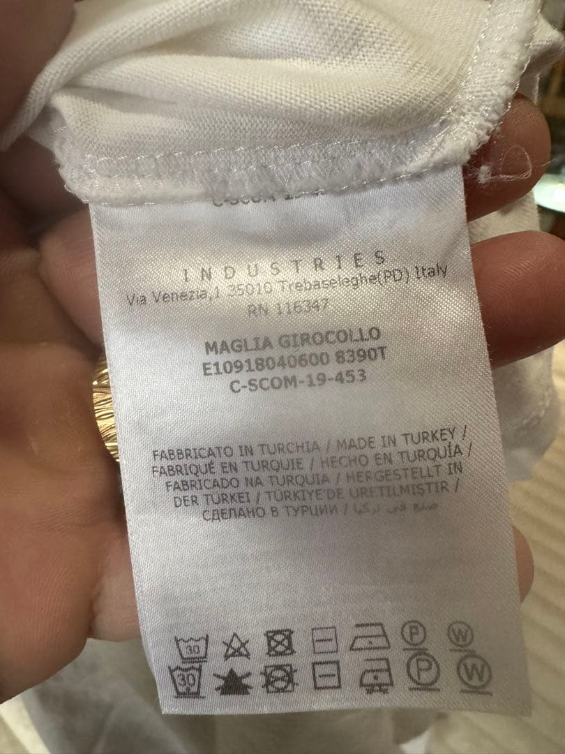 MONCLER ホワイトロンT L size