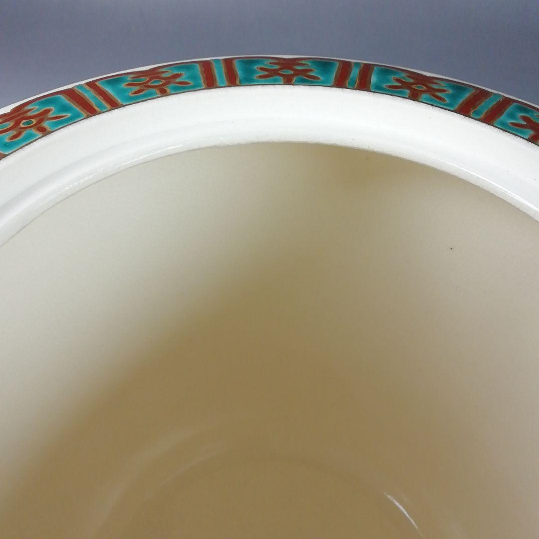 Ｔ８６４　水指　『仁清　柳橋』『御室窯』　共箱　茶道具