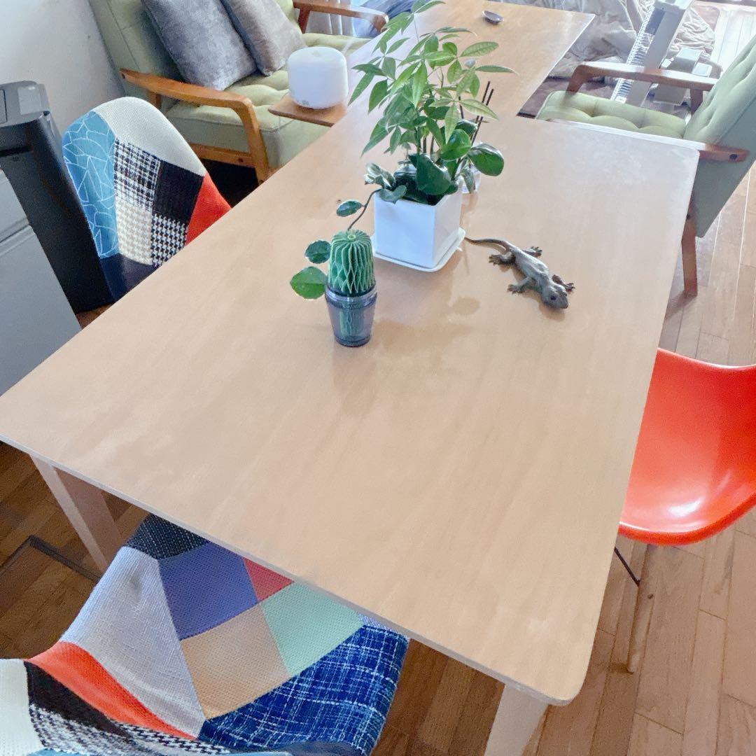 美品】ニトリ ダイニングテーブル ビーチ材 ナチュラル 幅120cm 4〜6人