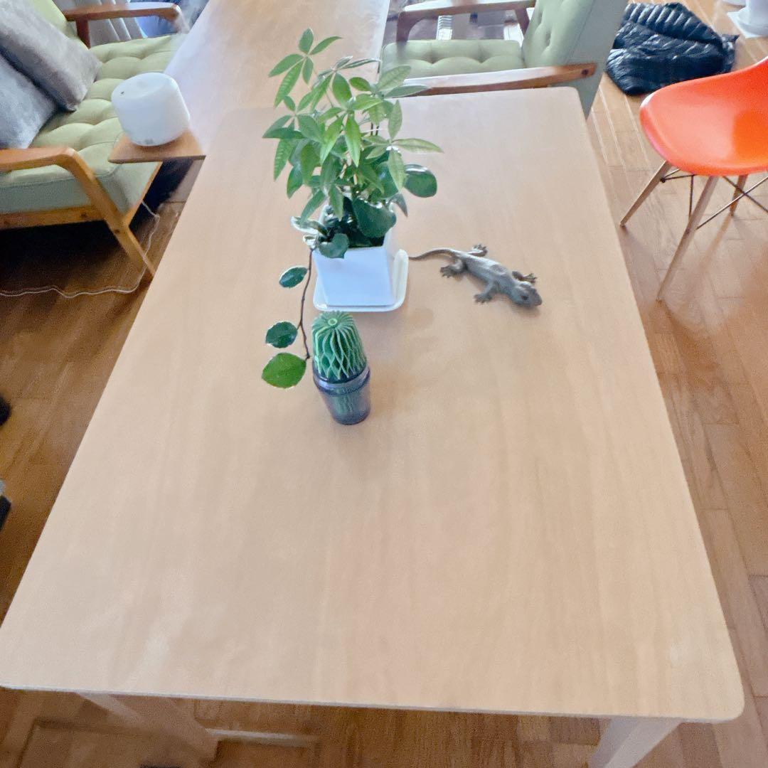 美品】ニトリ ダイニングテーブル ビーチ材 ナチュラル 幅120cm 4〜6人