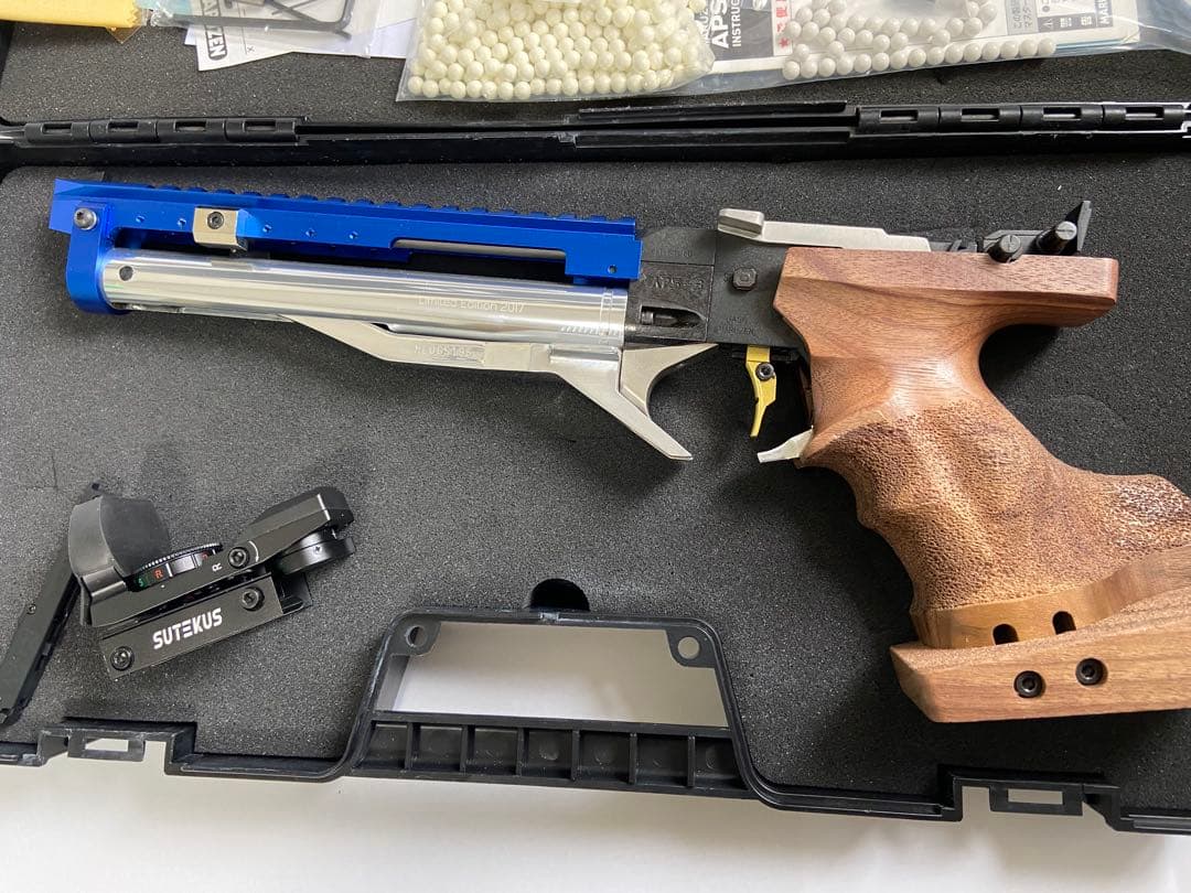 エアガンAPS3 マルゼンリミテッドエディション2017 左手用木製グリップ