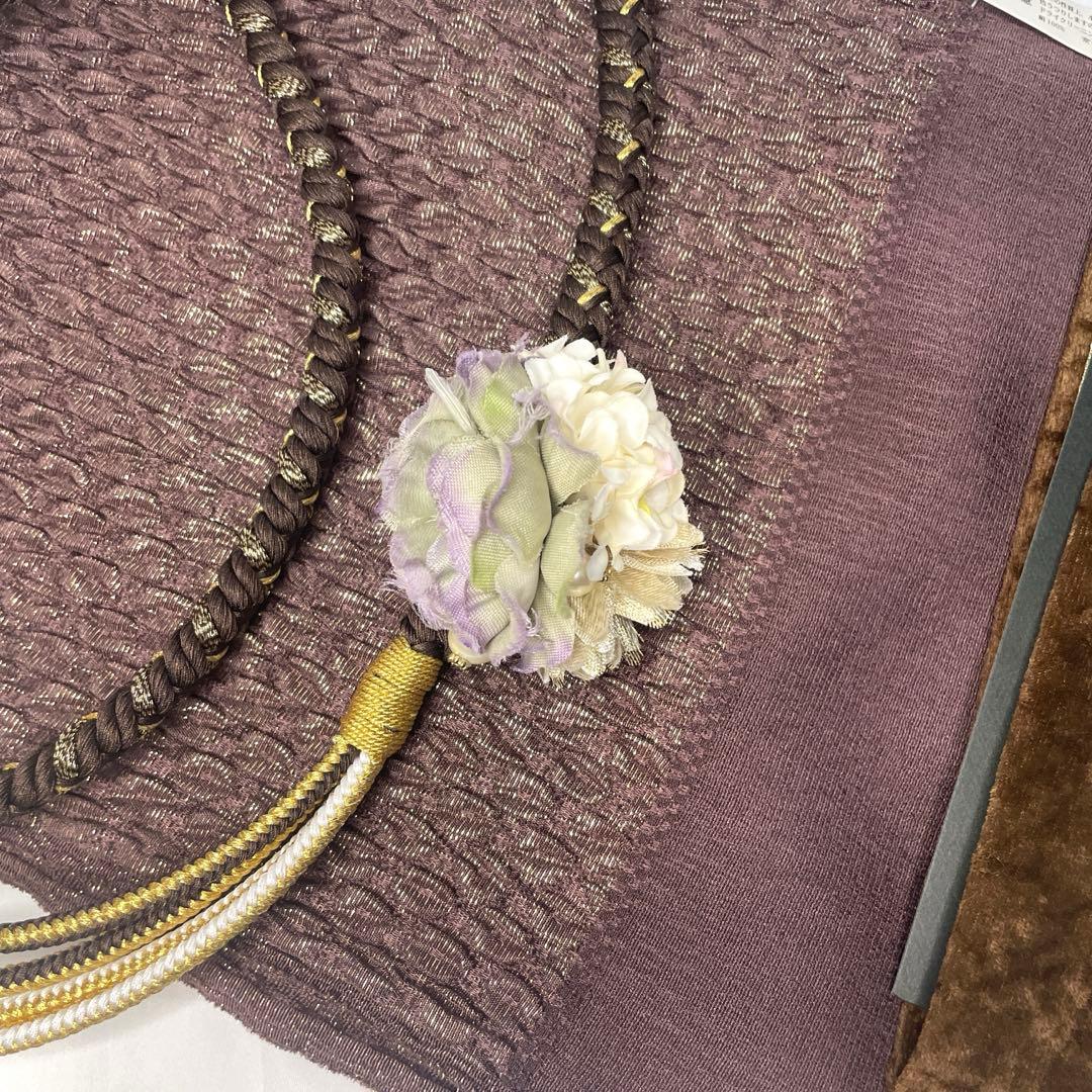 新品未使用　帯締め　帯揚げ　半衿　重ね襟　セット　振袖用　最新作　焦茶　くすみ