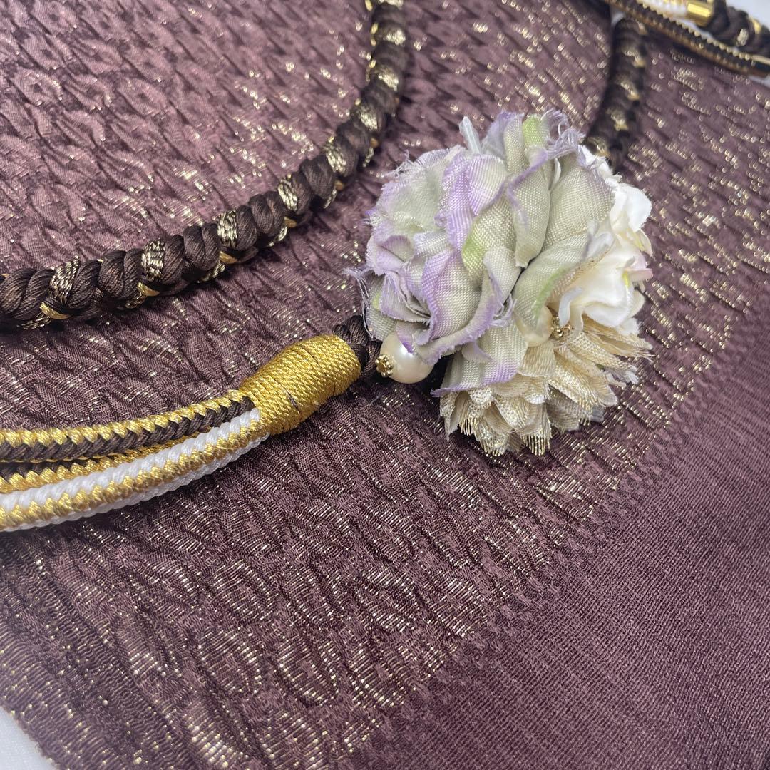 新品未使用　帯締め　帯揚げ　半衿　重ね襟　セット　振袖用　最新作　焦茶　くすみ