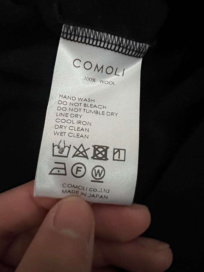 COMOLI 22AW ウール天竺長袖タートルネック サイズ3