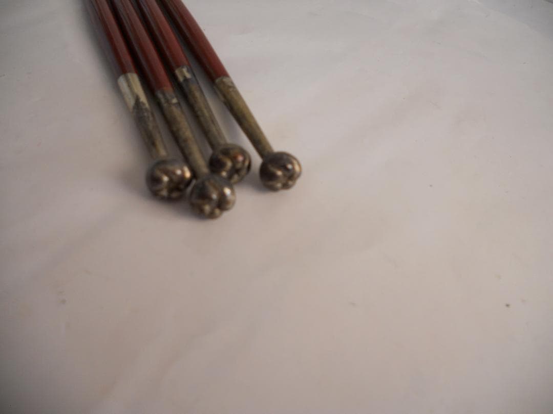 梅花装飾 レトロ 火箸 2種類　3膳 ヴィンテージ ひばし です。