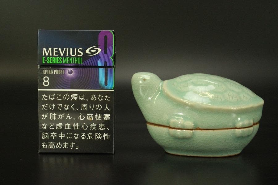 茶道具 香具 高麗 青磁 大亀香合 共箱(RC936)