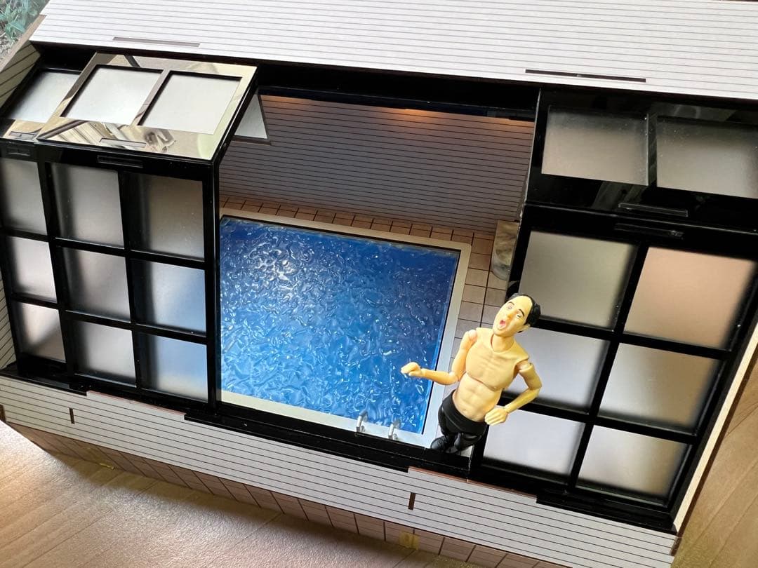 例のプール　フィギュア用ジオラマ　1/12