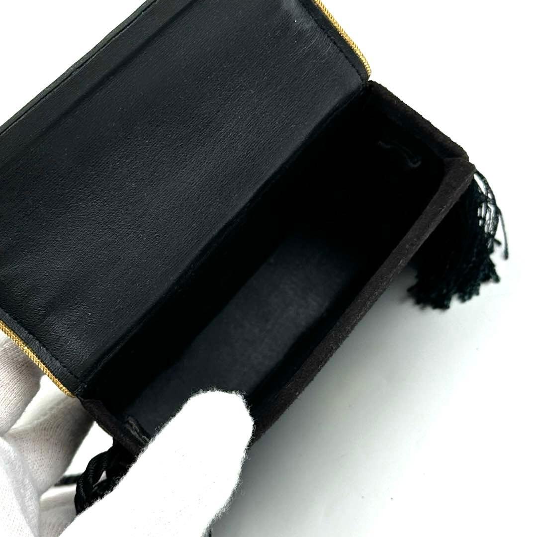 【美品】イヴサンローラン　ショルダーバッグ　YSL　フリンジ　スエード　レザー