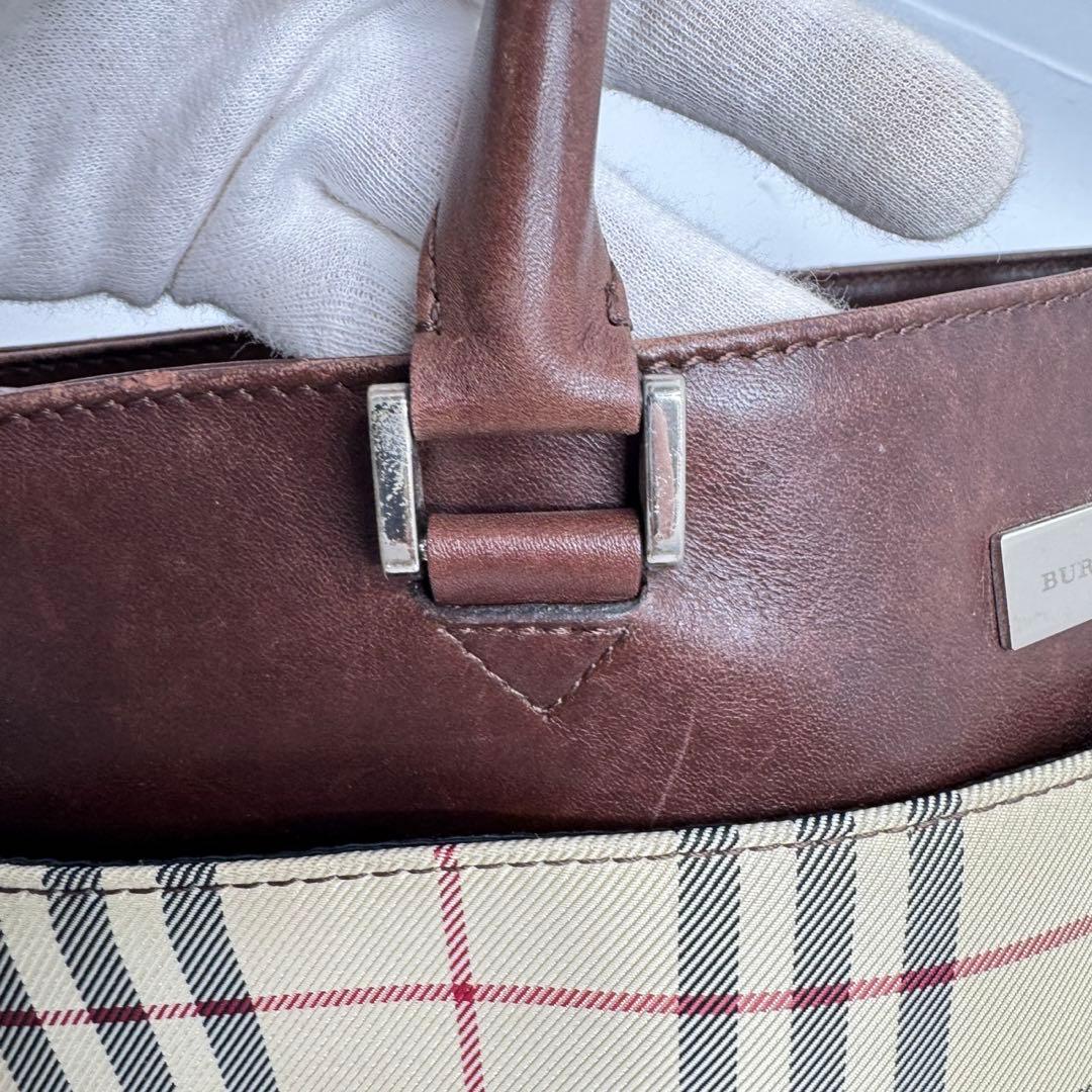 【美品✨️】バーバリー ハンドバッグ ノバチェック マチあり
