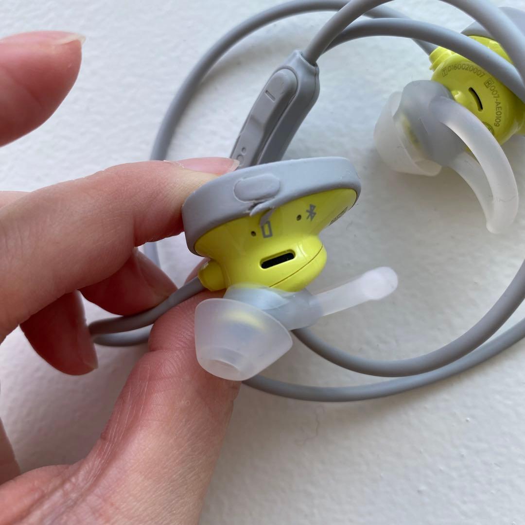 Bose SoundSport ワイヤレスイヤホン グレー・イエロー