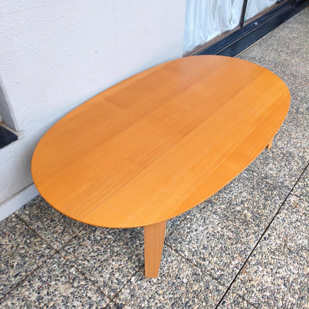 無印良品 楕円こたつ タモ材 家具調こたつ 大きめ 130cm