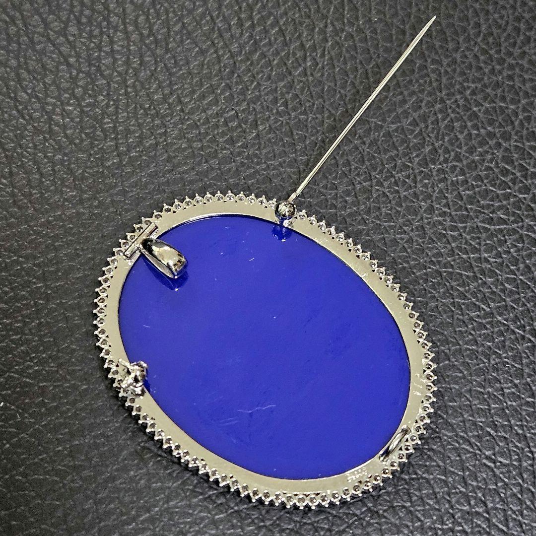 【美品】【鑑定済み】Pt900 プラチナ×ダイヤ カメオブローチ 箱付き！