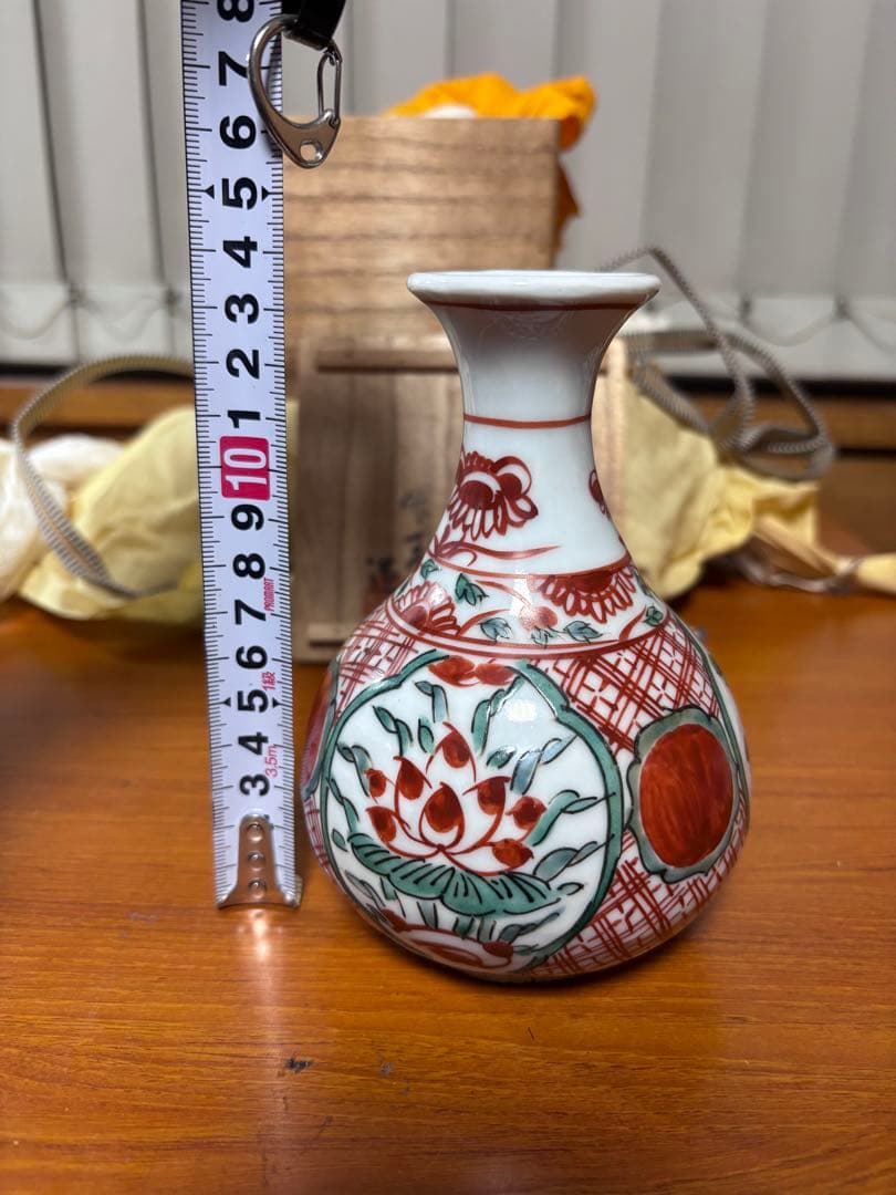 初代　竹春作　赤絵徳利！！！